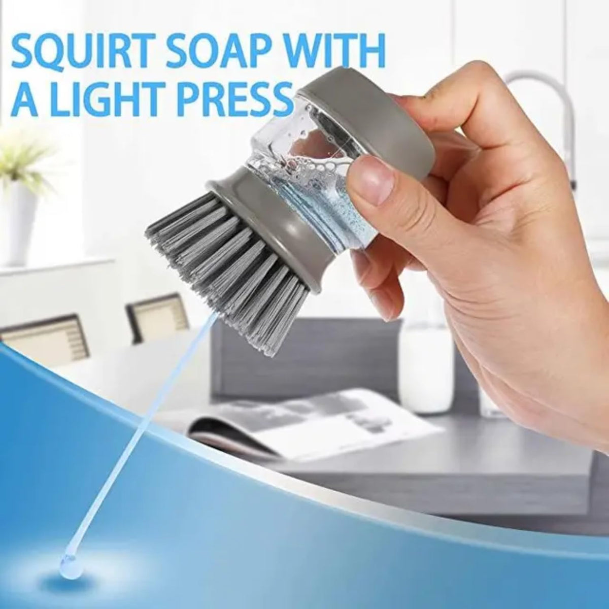 LUMFY | 2-in-1 Keukenborstel & Zeepdispenser