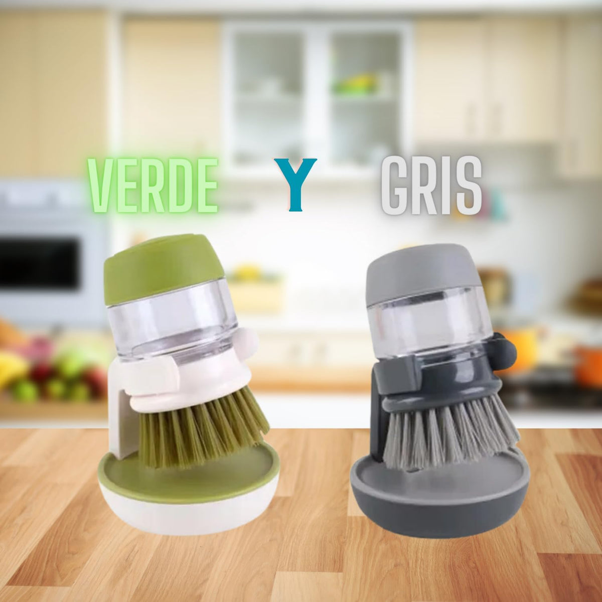 LUMFY | 2-in-1 Keukenborstel & Zeepdispenser